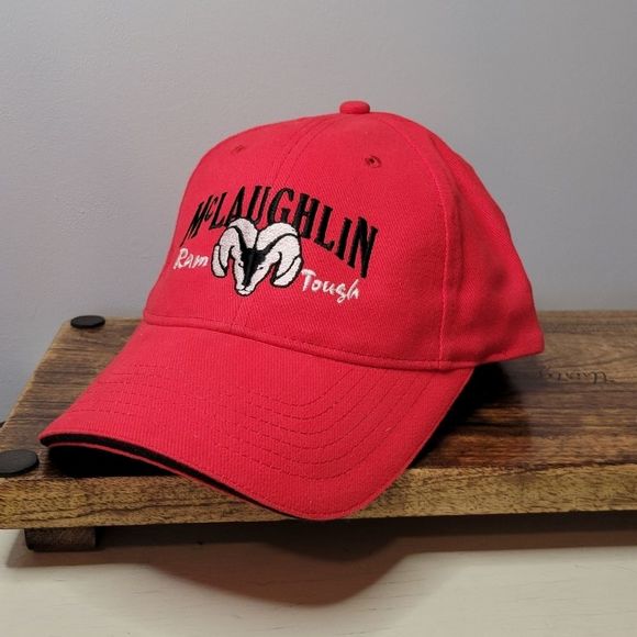 Dodge Ram Tough Hat Red Adult Velcro Back - Picture 2 of 7
